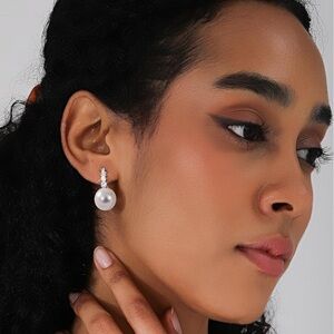 Pearl Clip 14K Gold Plated Hypoallergenic